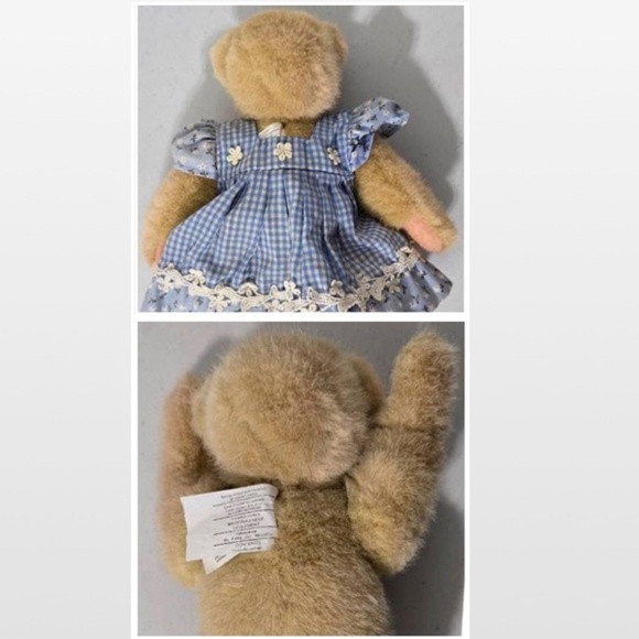 Vintage Muffy Vanderbear Teddy Bear Down On The Farm Blue Floral Dress VTG - Picture 7 of 13